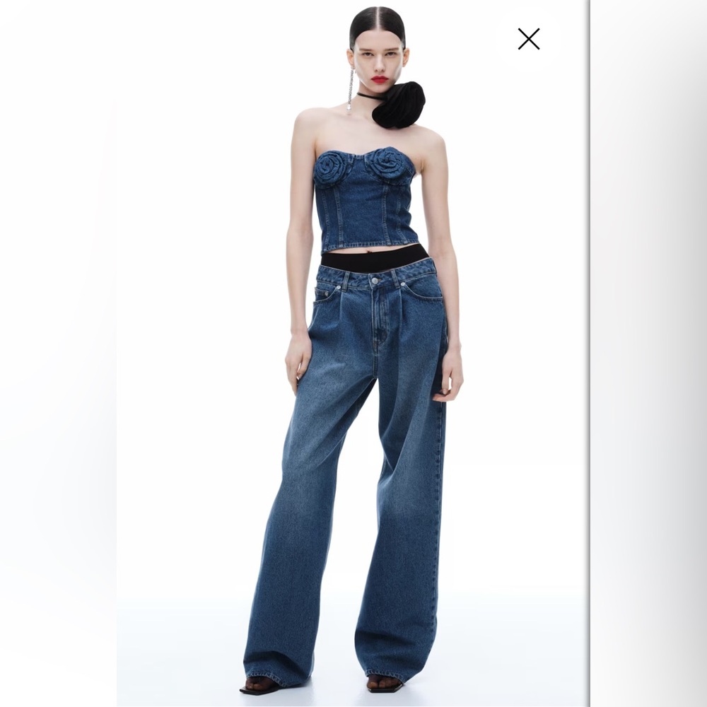 H&M HM x Magda Butrym Wide Leg Jeans 6 NWT